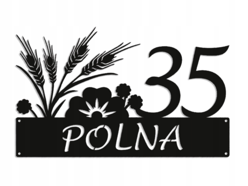 Číslo Na Dom 48 cm Tabuľa Adresa Ocel 2 mm Grafika 5336