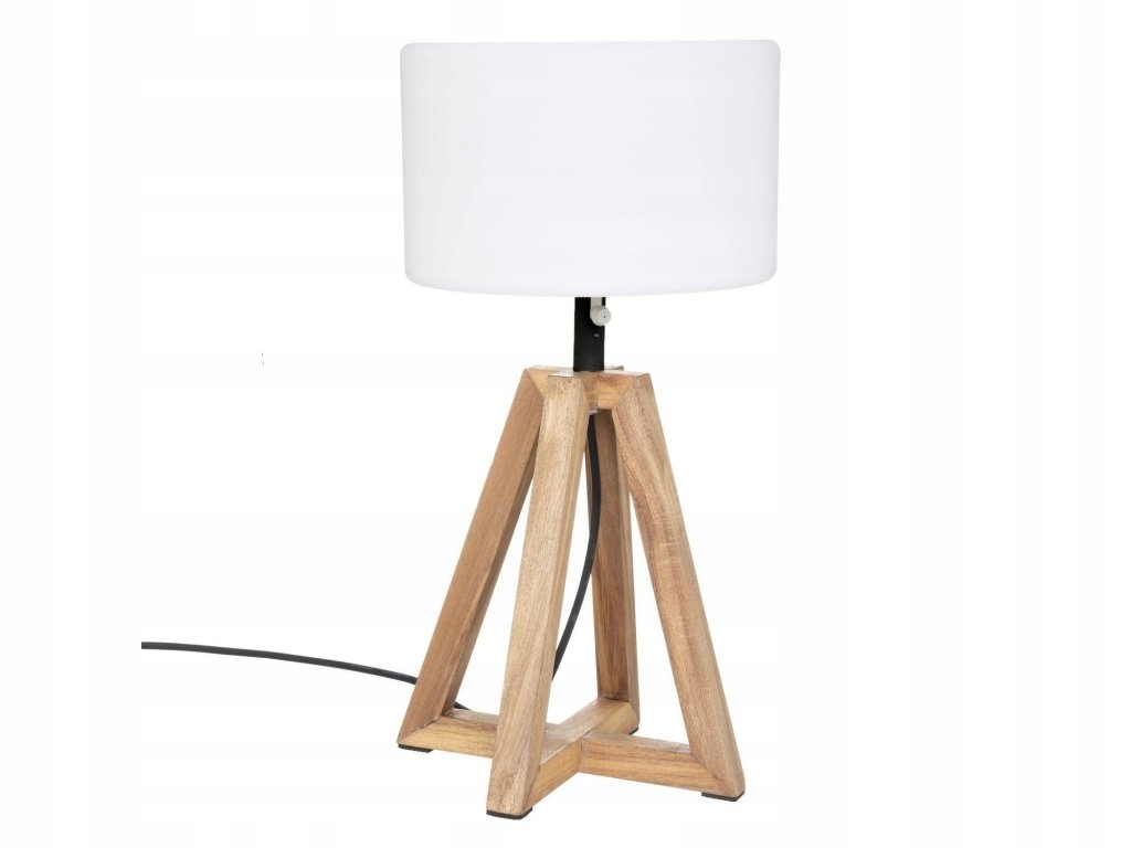 Lampa Matia na terasu, rám z agátového dreva, výška 58 cm