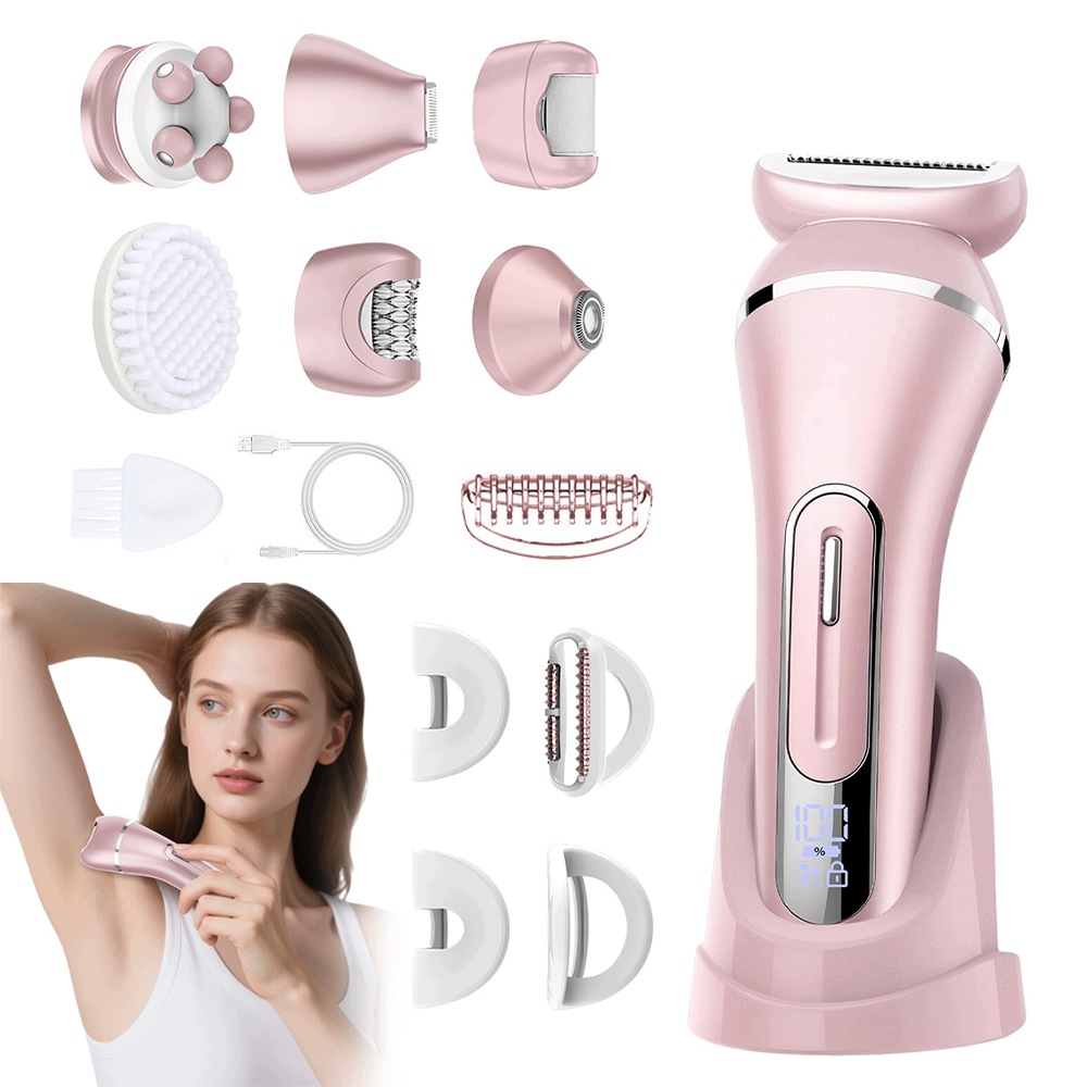 Holicí Strojek Dámský Depilátor Tělo Nohy Bikini Wet&dry Usb 7V1