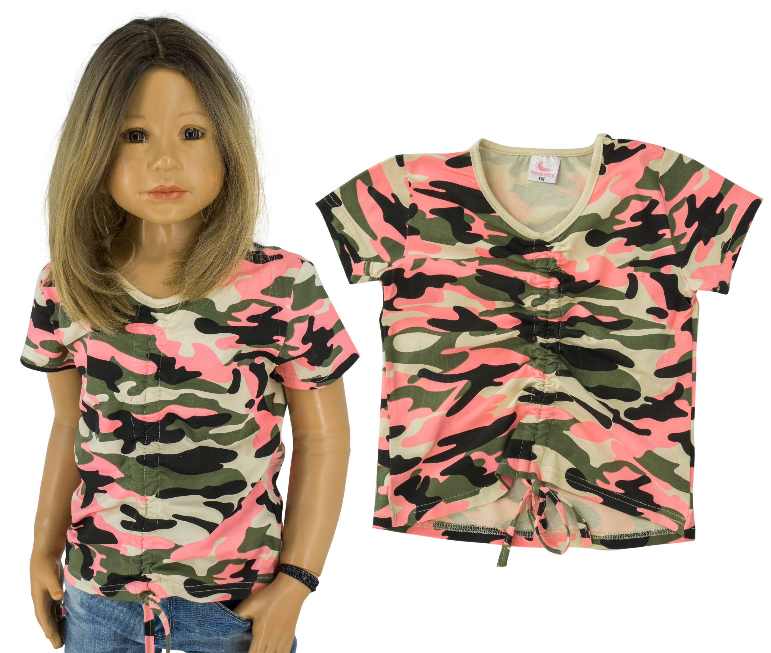 

733B Bluzka T-shirt moro wiązanie rozmiar 146/152