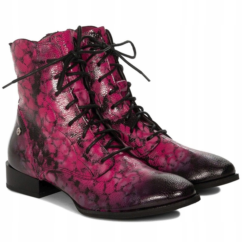 Dámské kozačky Maciejka 06391-23/00-1 Bordo růžové Kůže Vel. 37