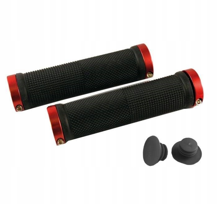 SKRĘCANE CHWYTY KIEROWNICY GRIPY ROWEROWE CZERWONE ANTYPOŚLIZGOWE RĄCZKI Kolor czerwony