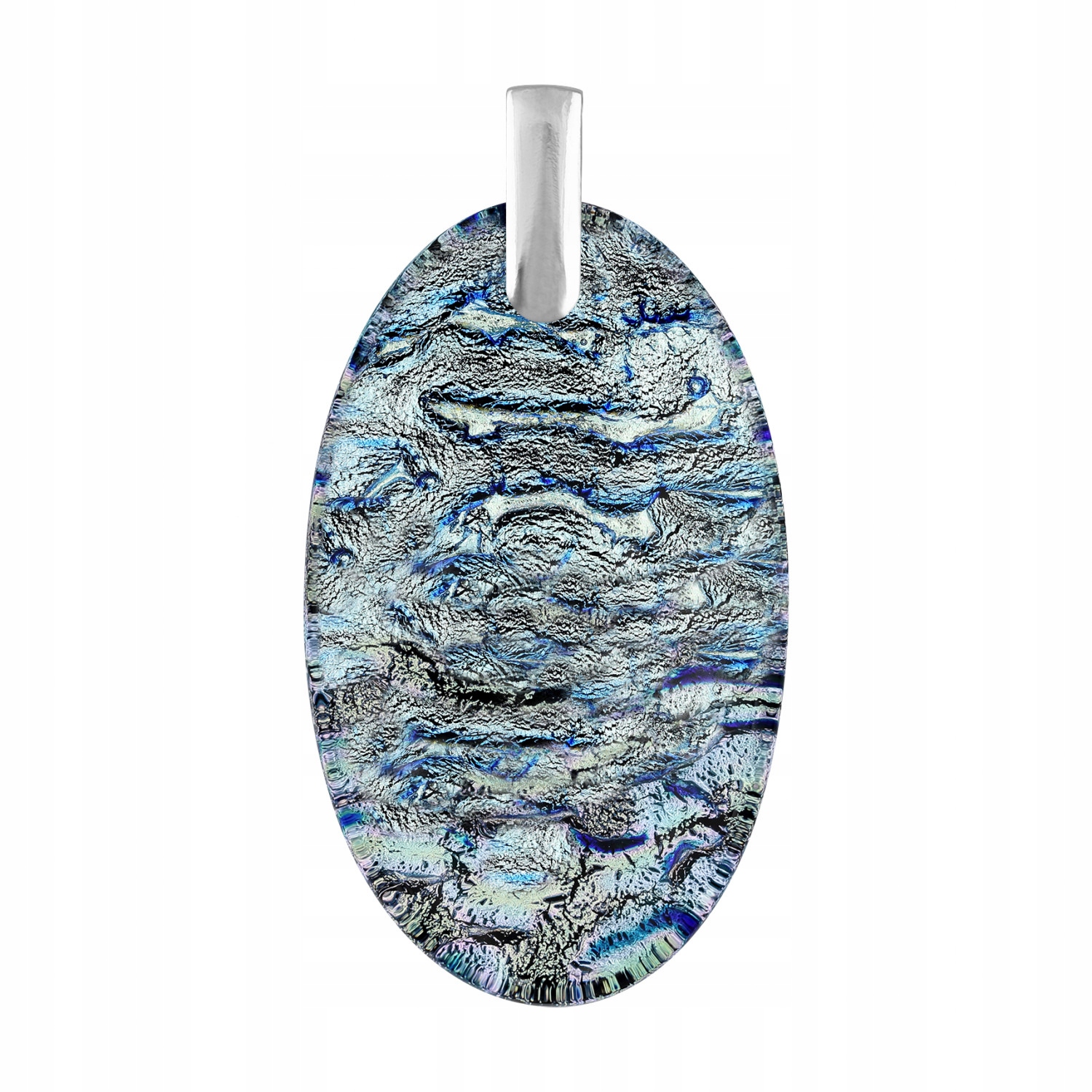 Dámský stříbrný přívěsek Harf sklo murano