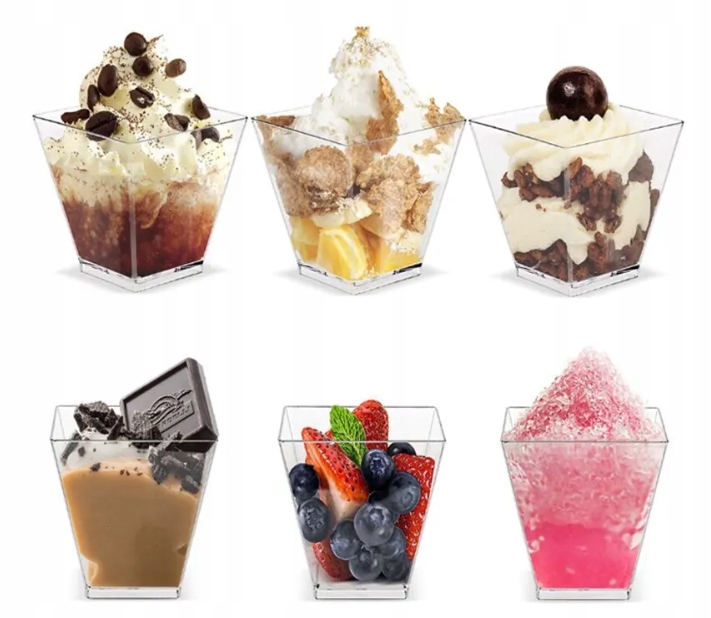 Pojemniki Kubki na przekąski mini desery FINGERFOOD SPACE 3 150ml 24szt Kolor przezroczysty