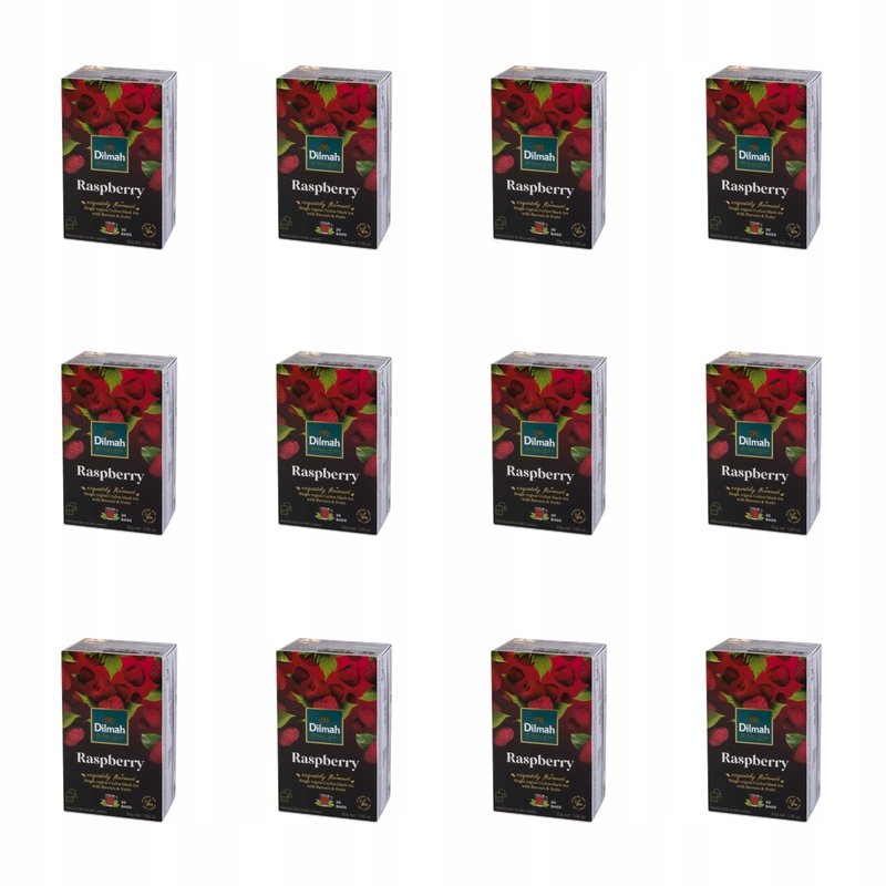 Dilmah Raspberry Flavoured Black Tea 20x1,5 g X12