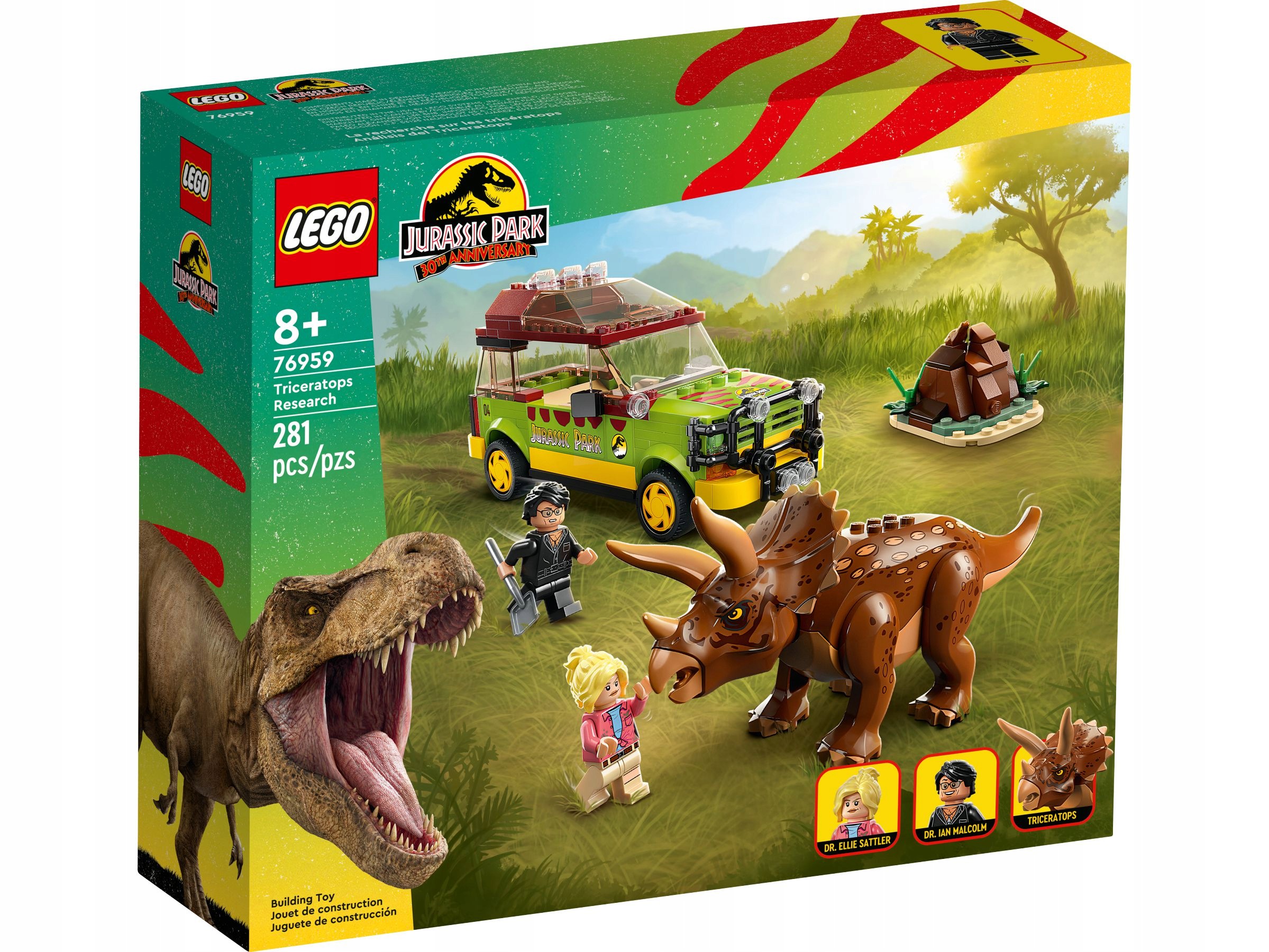 Lego 76959 Jurský svět – Studie triceratopse