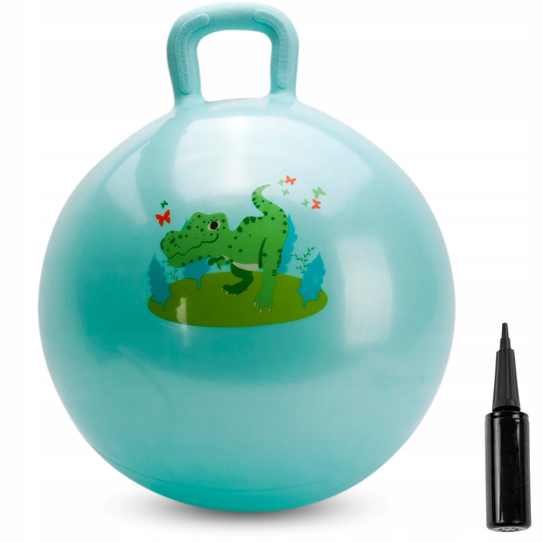 Duża Piłka do skakania Skoczek dla dzieci z pompką niebieski Wiek dziecka 12 m +