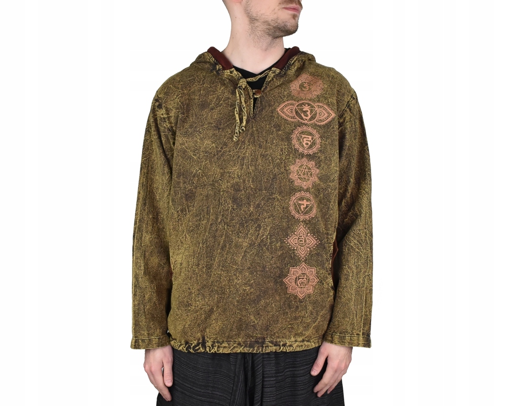 Pánská mikina Čakry, světle hnědá