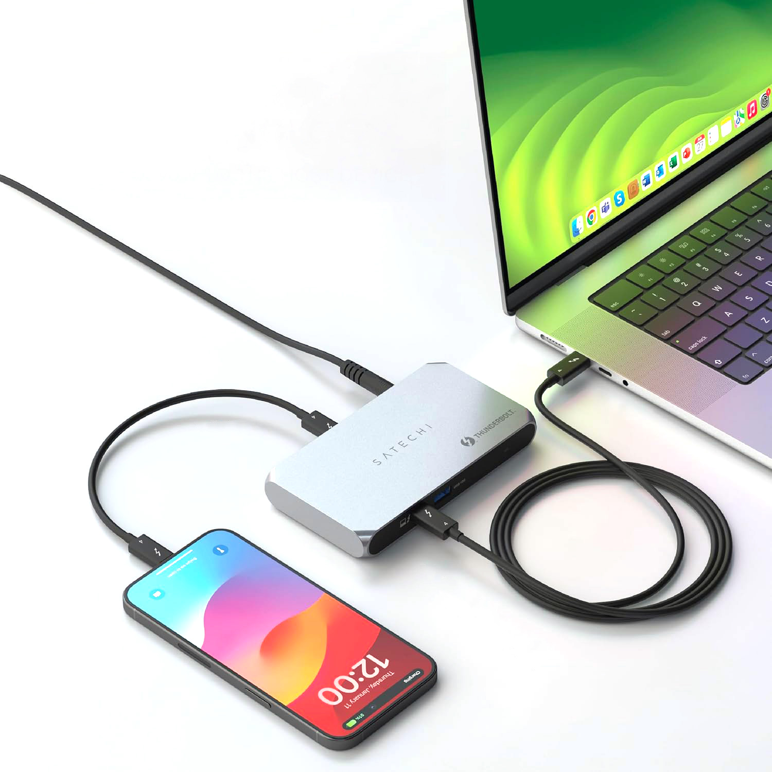 Dokovacia stanica hub Satechi pre notebook 4x TB4 (usb-c), 1x Usb-a 3.2, DC 20V