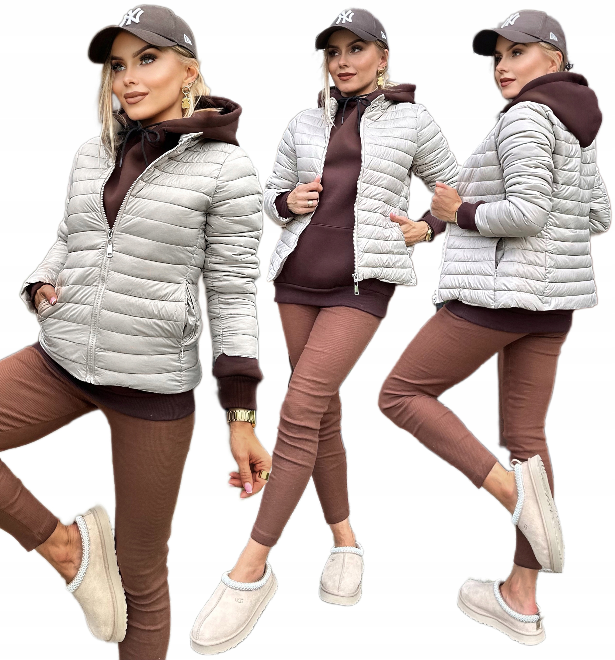 Dámská Pikovaná Přechodová Bunda s vypasovanou kapuce S Bella