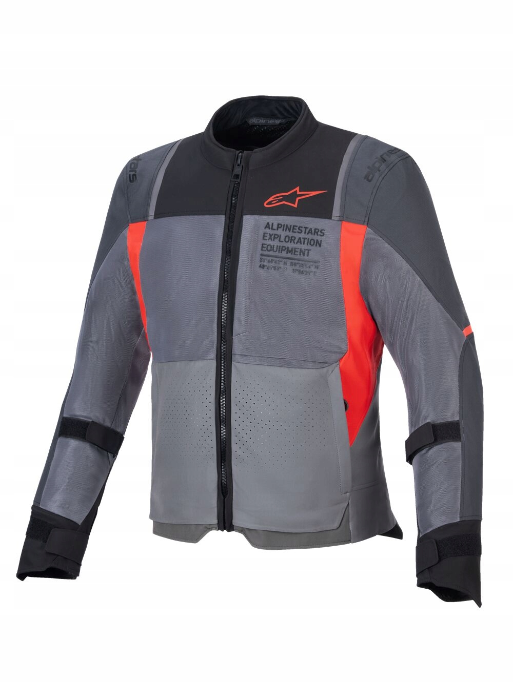 Motocyklová Bunda Alpinestars ST-2 Air Gray/červená Textilná Šedá M