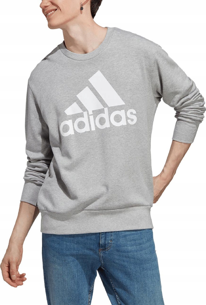 Pánská Mikina Adidas Essentials French Terry Big Logo Šedá IC9326 velikost S