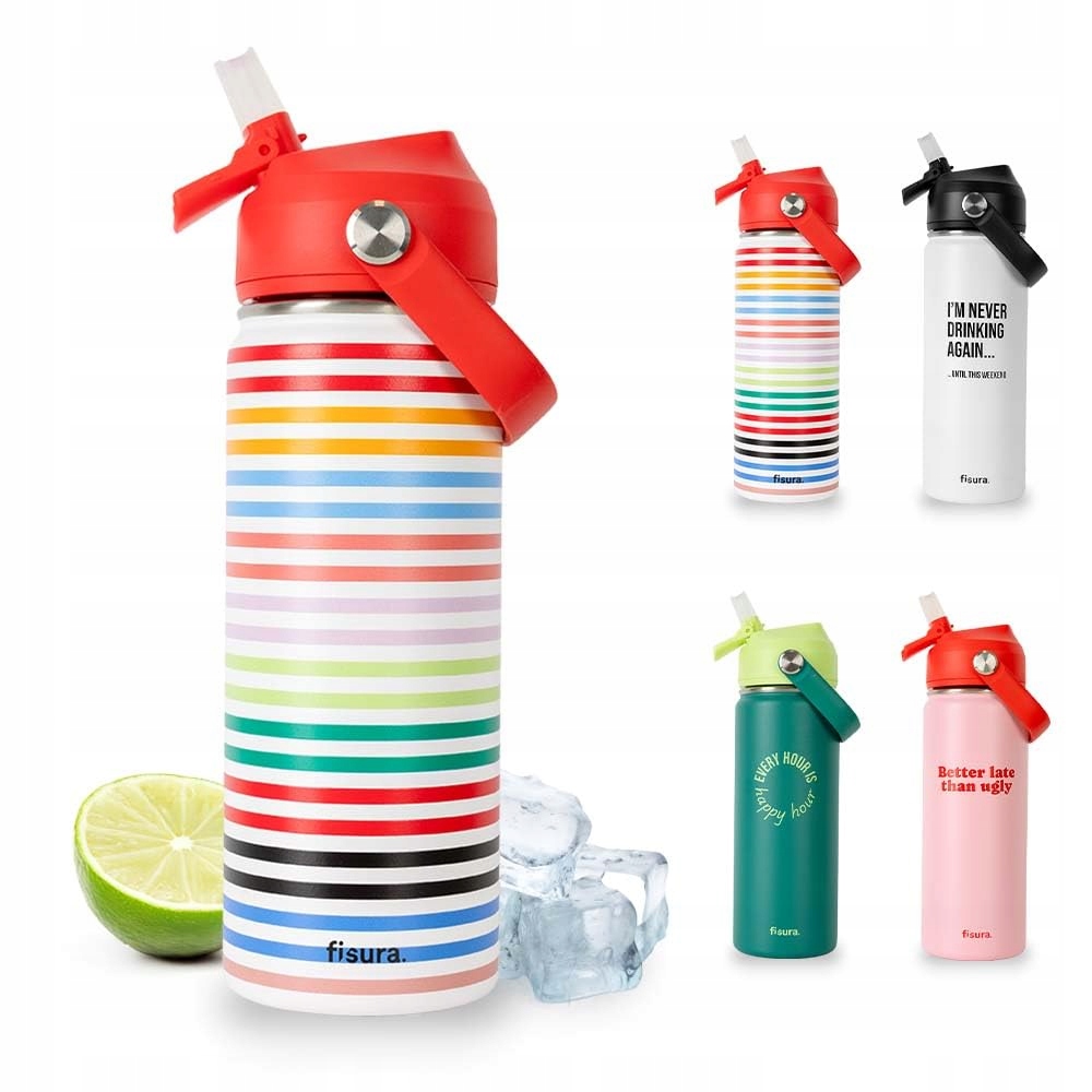Termofľaša so slamkou 500 ml Nerezová Oceľ Viacfarebná
