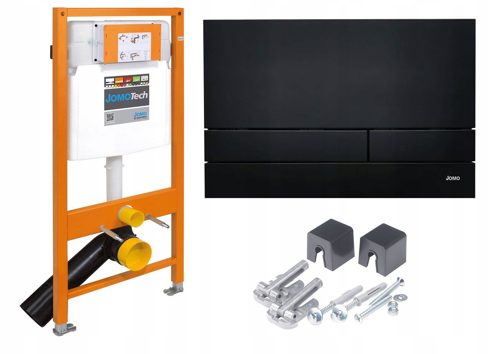 STELAŻ PODTYNKOWY DO TOALETY WC JOMO TECH WERIT+ PRZYCISK EXCLUSIVE CZARNY