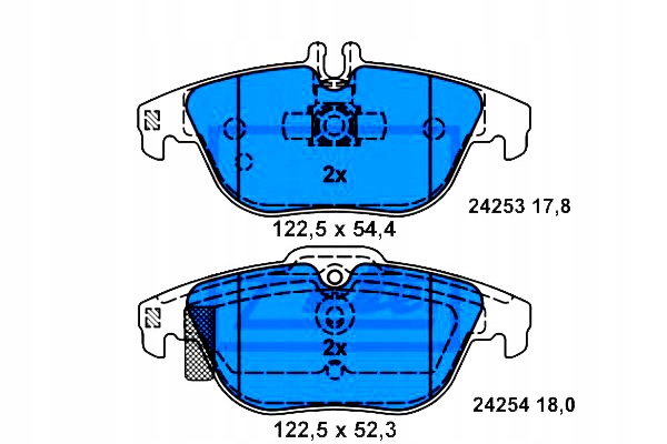 Ate Brzdové Destičky Mercedes Zadní W204 07- Ate