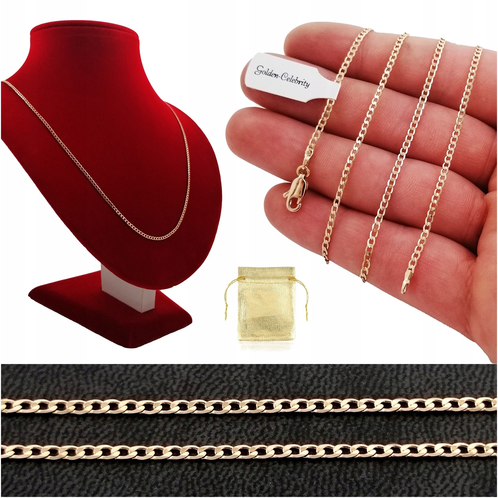 

Złoty Łańcuszek Pancerka Stal Chirurgiczna