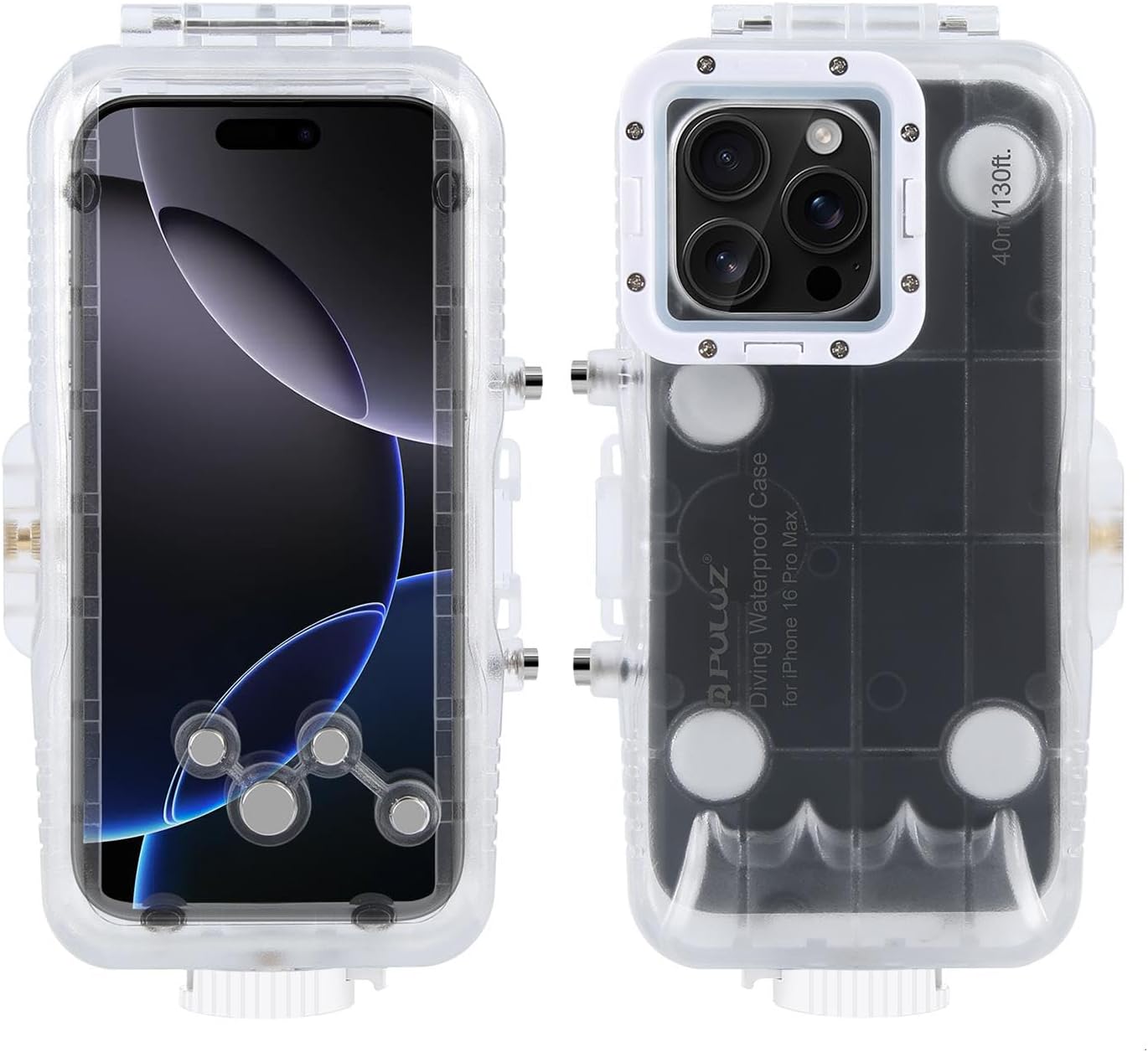 Etui wodoodporne do iPhone 16 Pro Max 40m Puluz do nurkowania snorkelingu