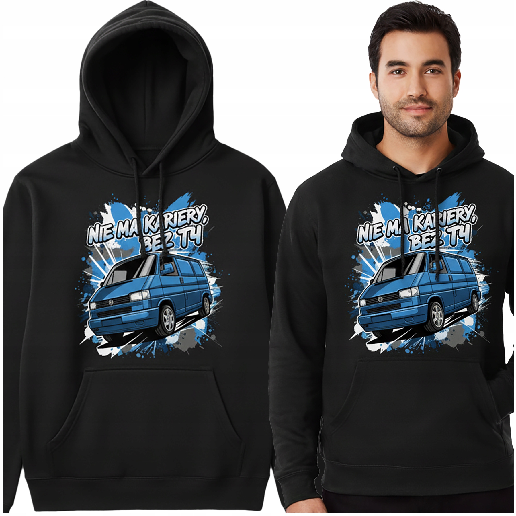 Bluza Volksvagen Vw T4 Męska Nie Ma Kariery Bez T4 Z Nadrukiem Niebieski
