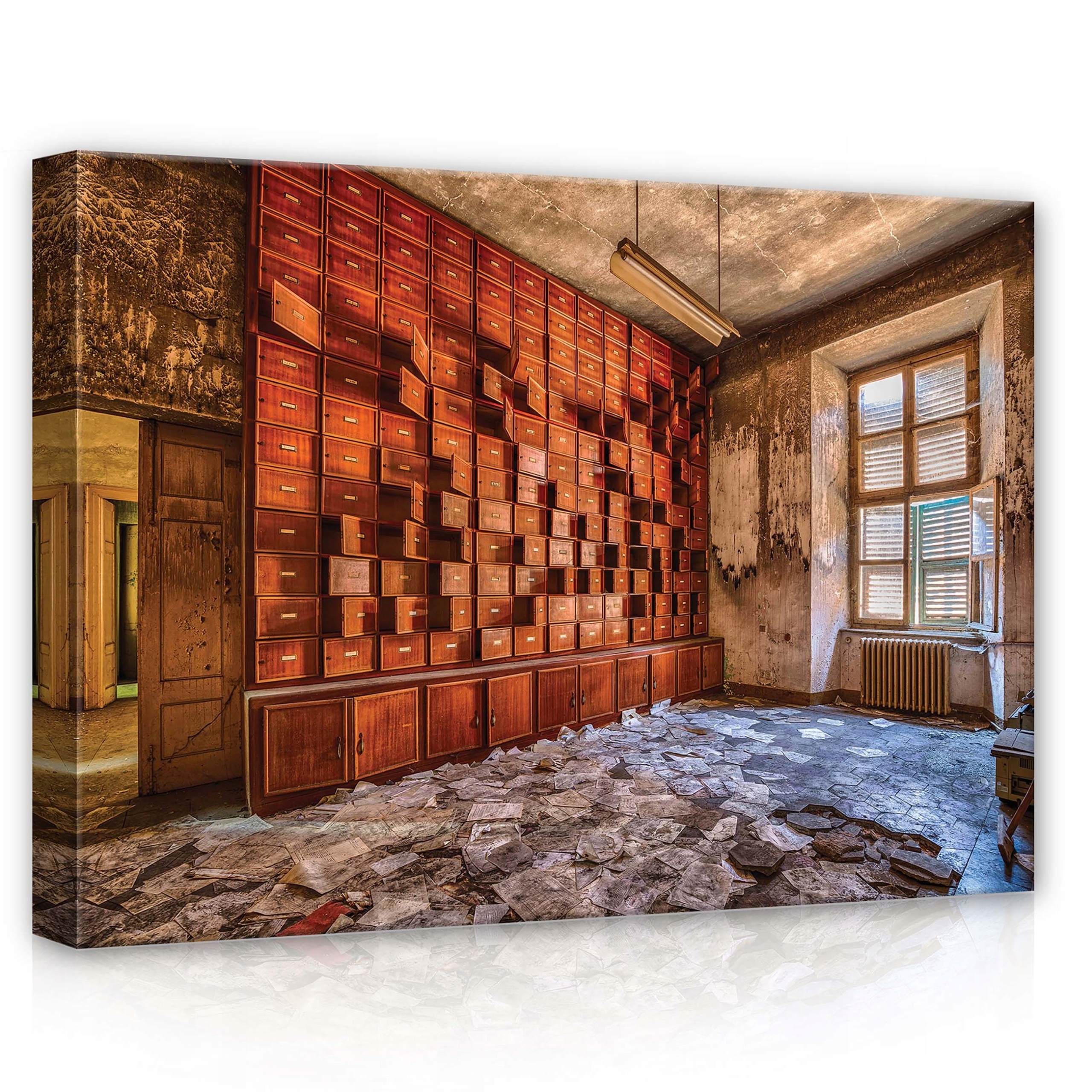 Obraz 70x50 Opuštění Zanedbání Archiv Zásuvky Stará budova Ruina