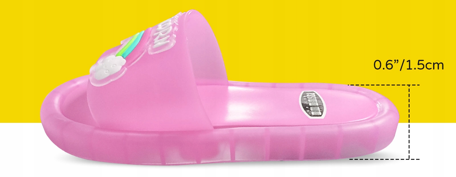 KLAPKI DLA DZIECI ANTYPOŚLIZGOWE ŚWIECĄCE OCHRONNE Materiał guma