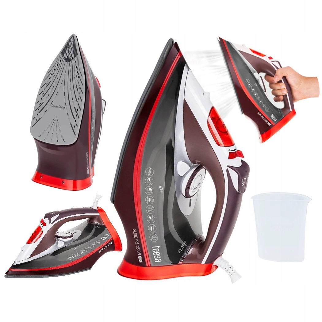 

Żelazko Parowe 9w1 Stopa Ceramiczna 3000W Strażak