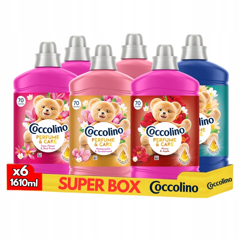 Zestaw Coccolino Perfume&Care Płyn do Płukania 1,61L x6 mix 9,66L