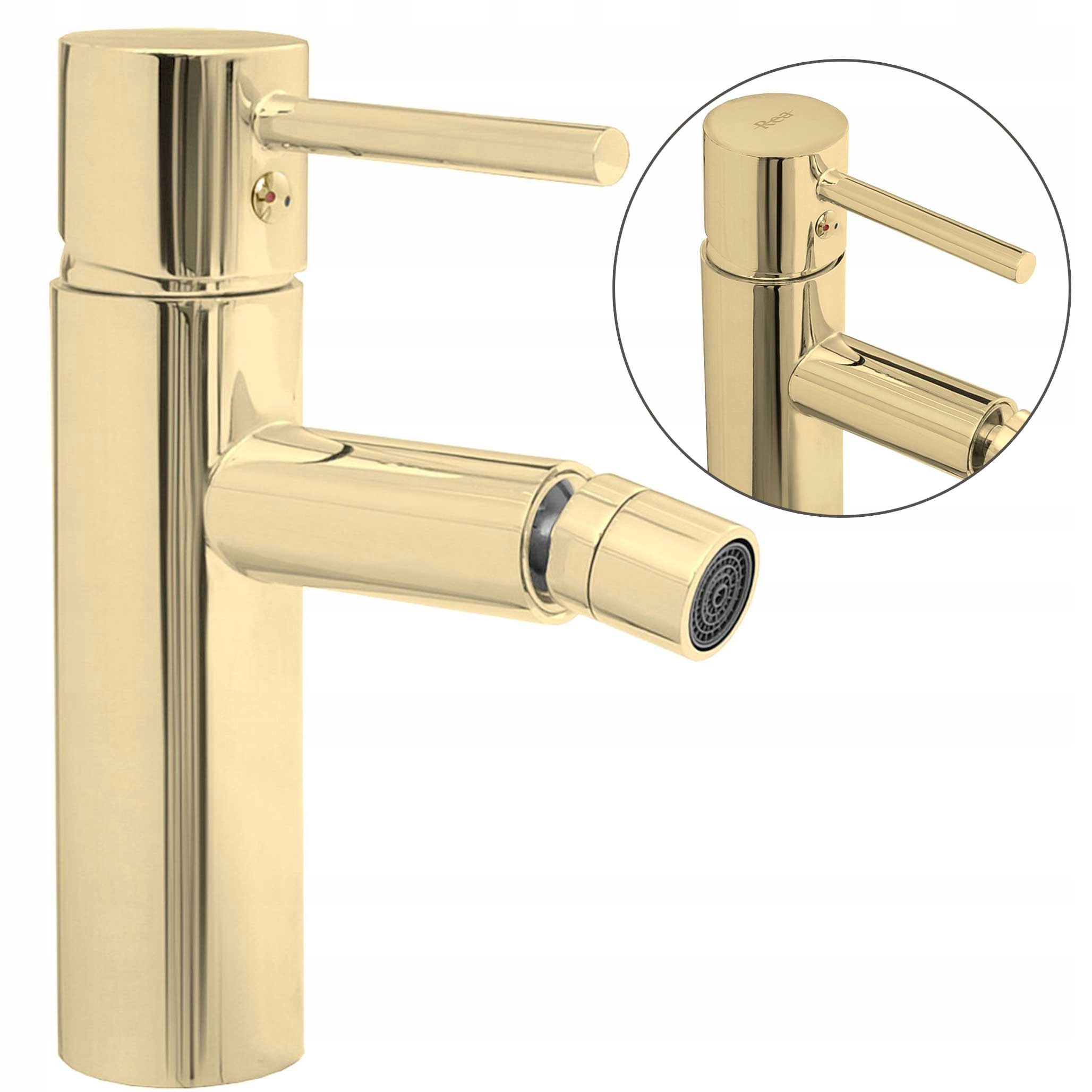 Zlatá bidetová batéria Tess Light Gold