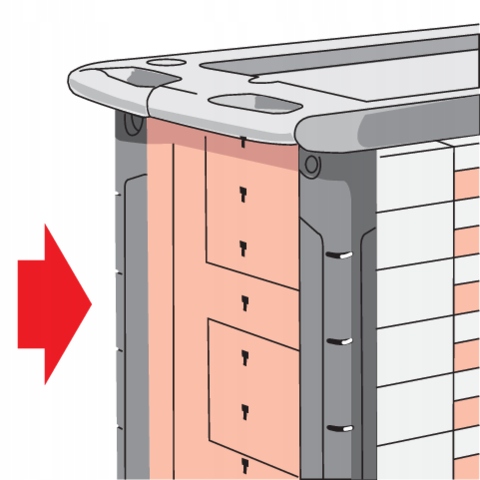 YATO SZAFKA SERWISOWA 4 SZUFLADY WARSZTATOWA WÓZEK NAKŁADKA YT-09152 Kod producenta YT-09152