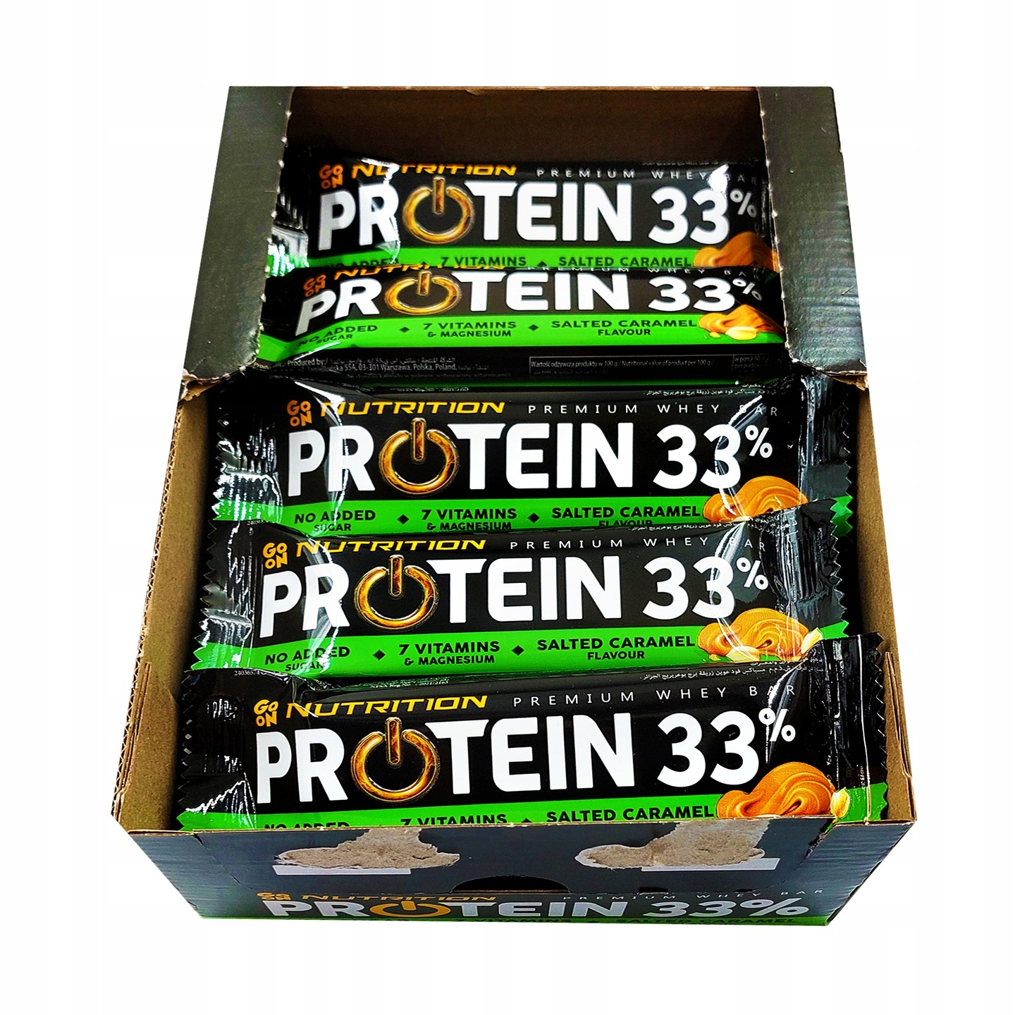 Baton proteinowy 33% słony karmel Sante 25 x 50g