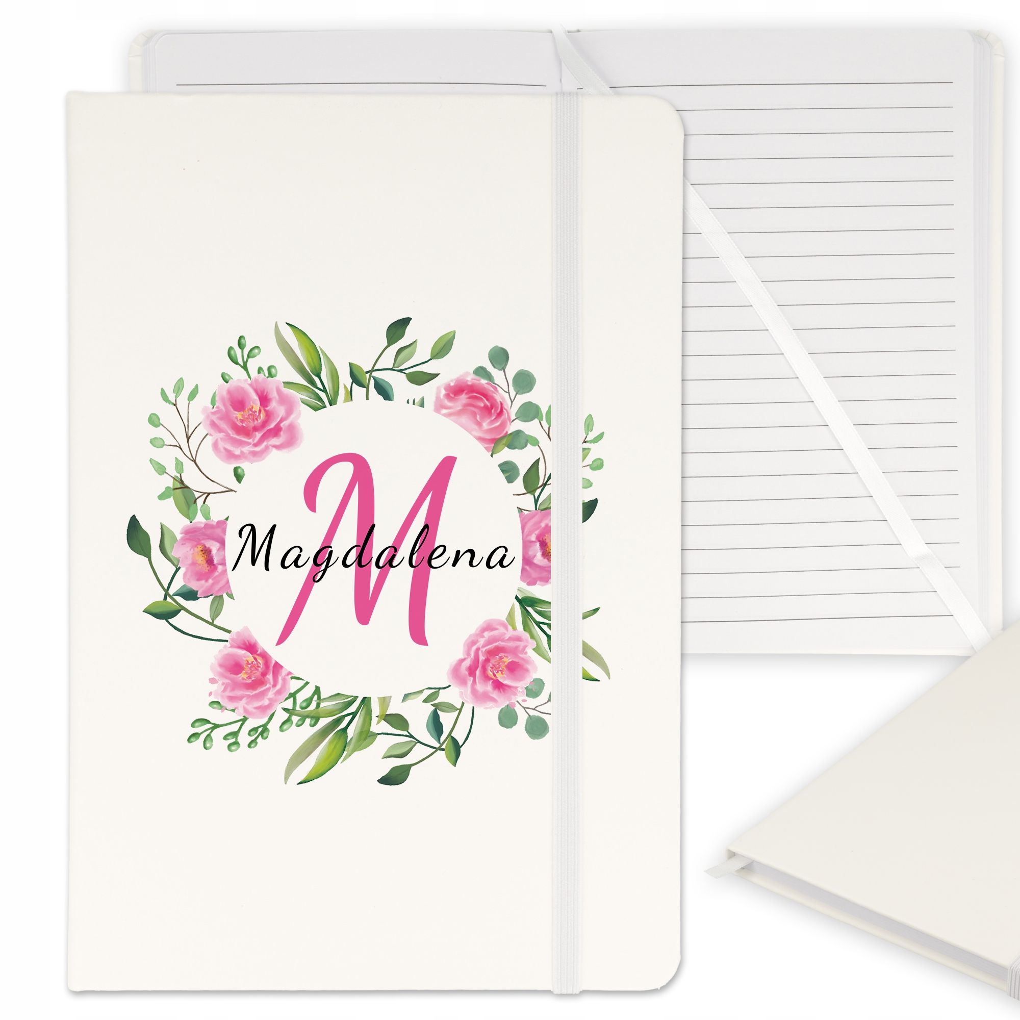 

Notes Z Gumką A5 Planer Notatnik Monogram Imię