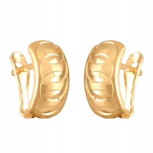 Náušnice zlaté 585 s anglickým zapínáním, elegantní, ideální jako dárek 14k