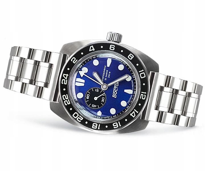 Wostok Vostok Amfibia 200m-12/24H- Auto- Nový-ocel 17035B