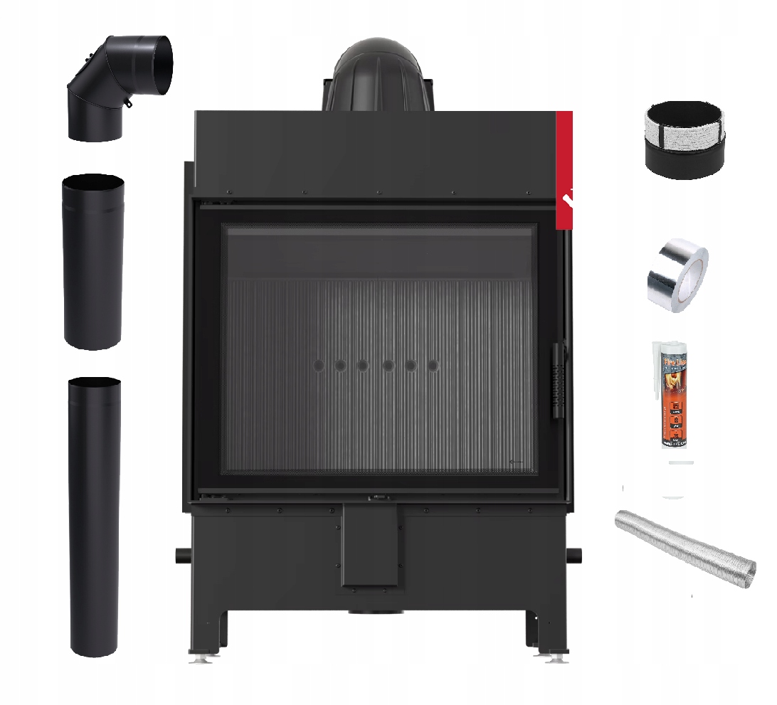 Krbová Vložka Lucy 15 kW Černá Ocelová Ekoprojektová Sada