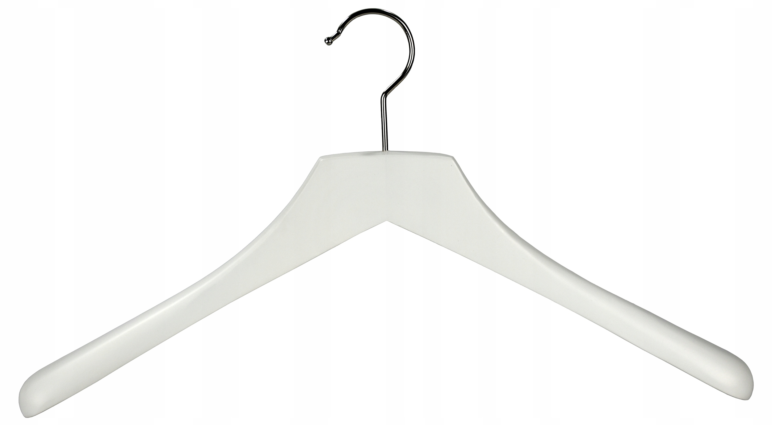 WIESZAK DREWNIANY 42 cm EKSKLUZYWNY BIAŁY DAMSKI Kod producenta 446-42/40 W