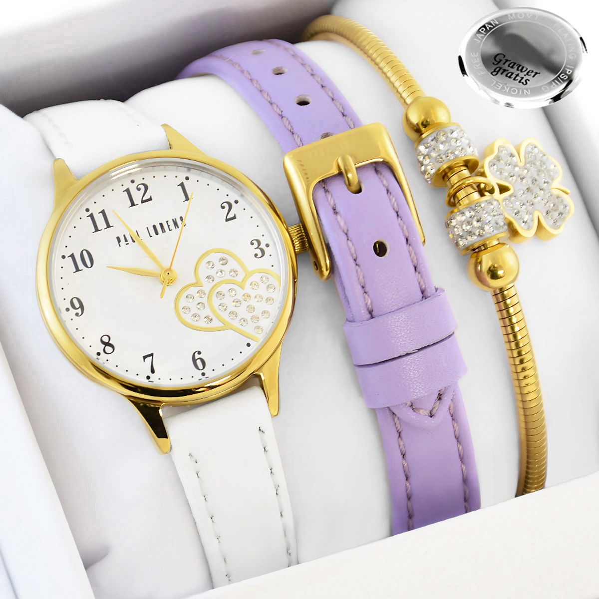 Dětský set hodinek Mila Svaté Přijímání pro dívku Paul Lorens Gravírování