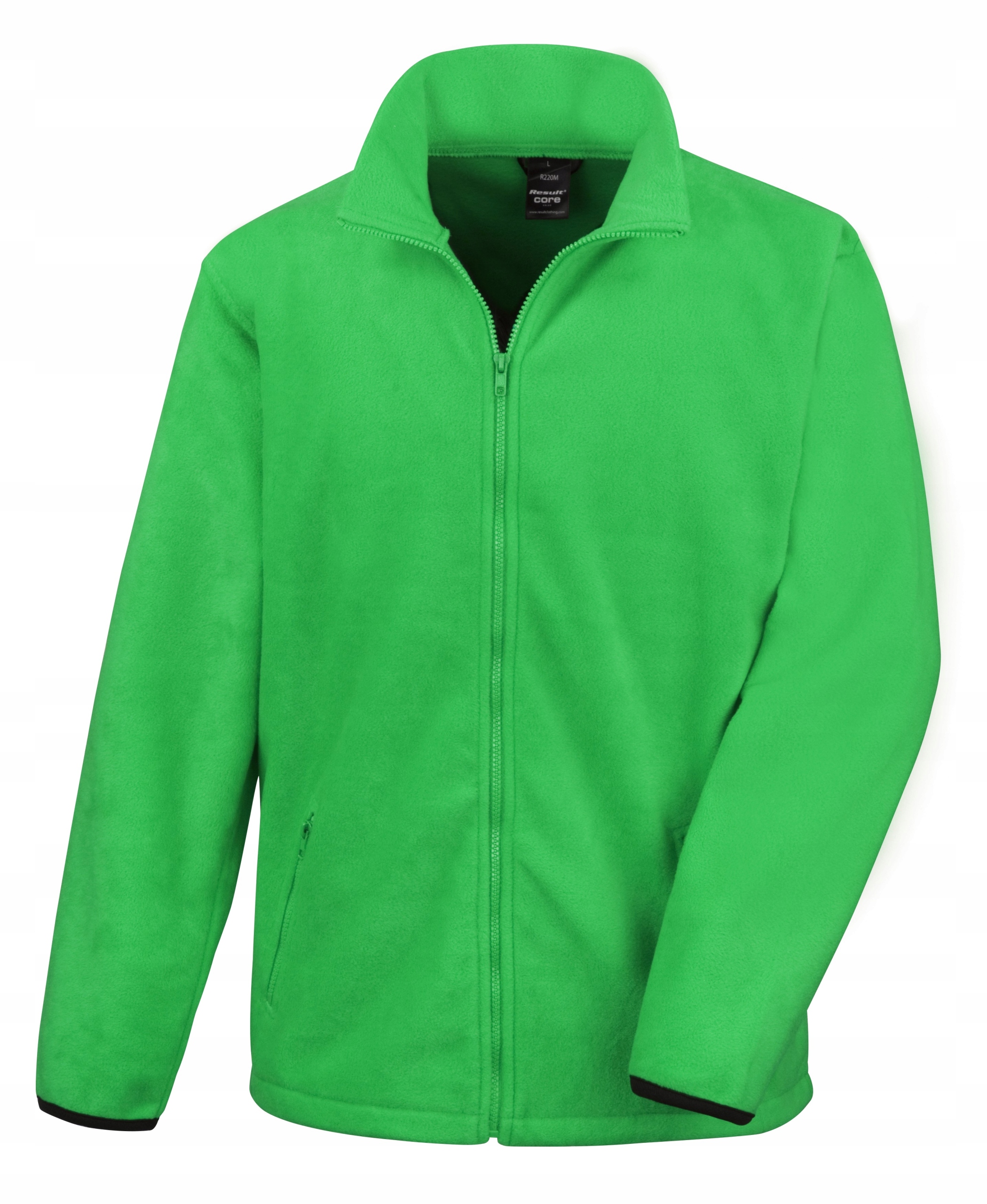 Pánská Fleecová Mikina Fit s vysokým límcem, zelená, vel. L