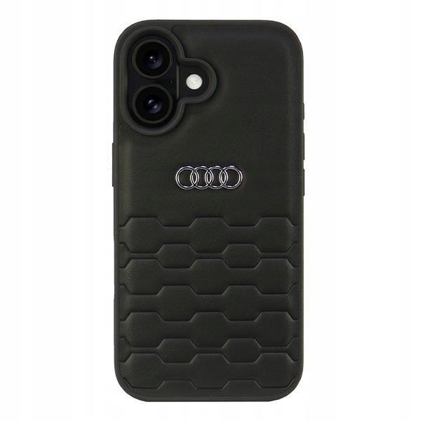 Audi krytka Synthetic Leather pro iPhone 16 6.1", černá