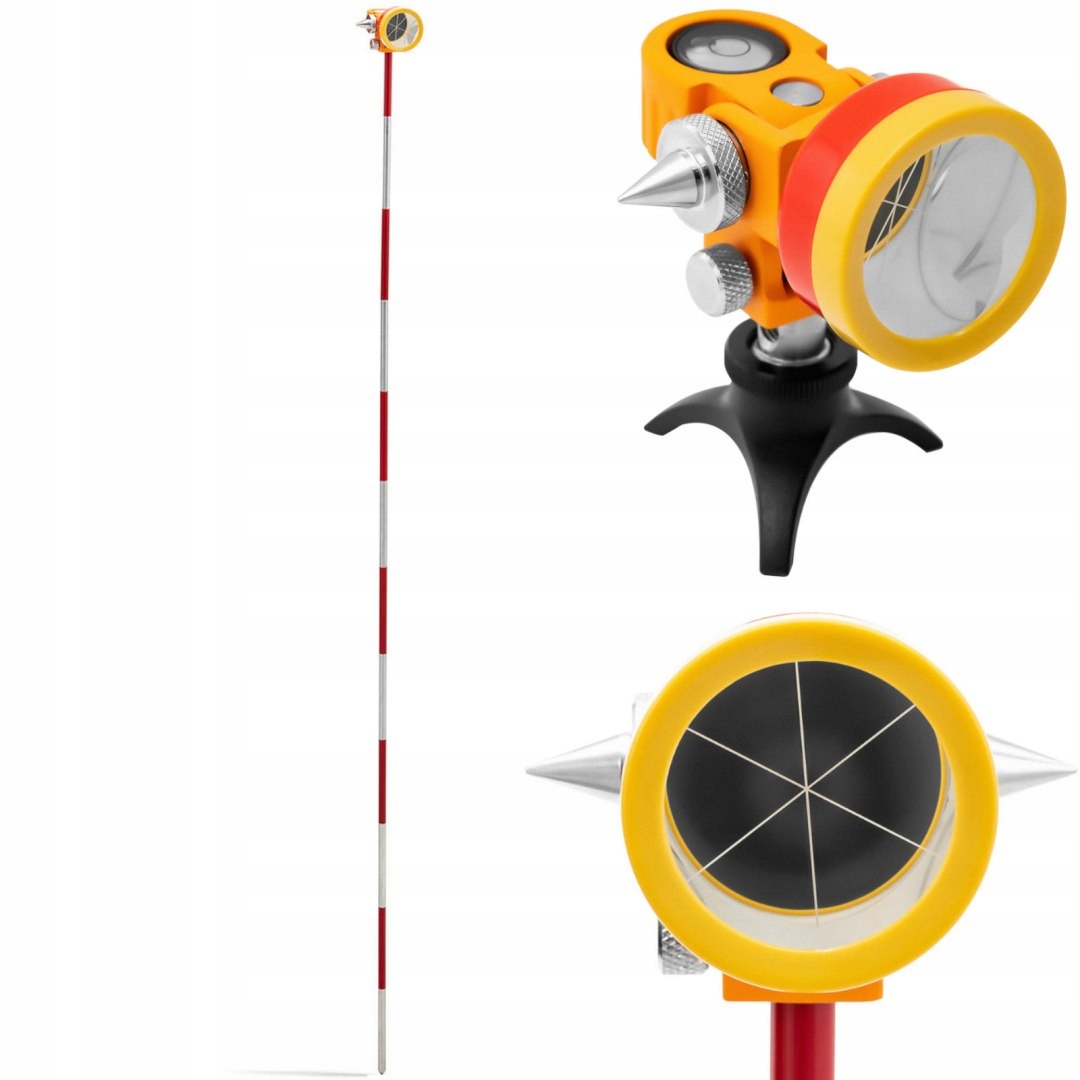 Mini pryzmat lustro dalmiercze geodezyjne z tyczką