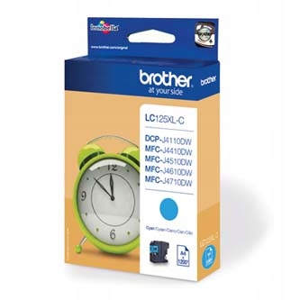 Brother ink tusz LC-125XLC, cyan,