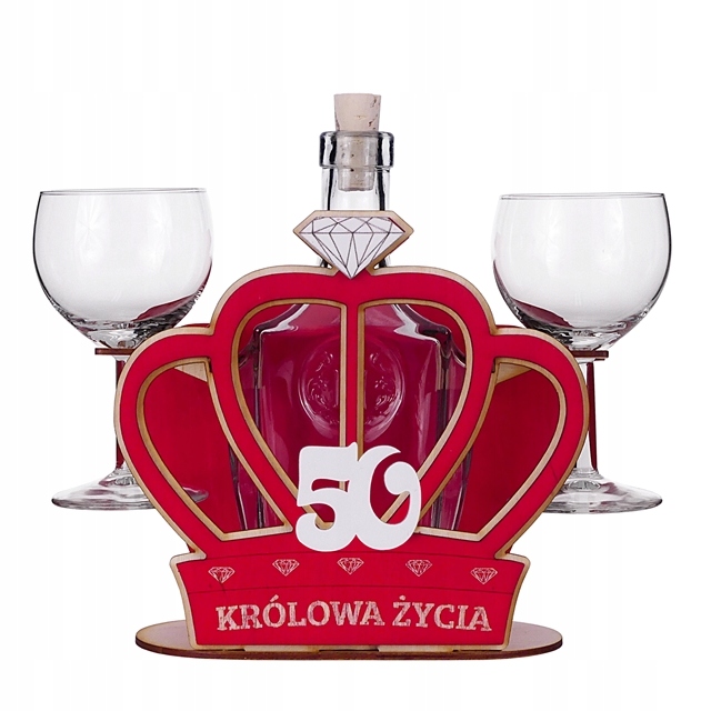 

Karafka Korona Królowa Życia na 50 urodziny
