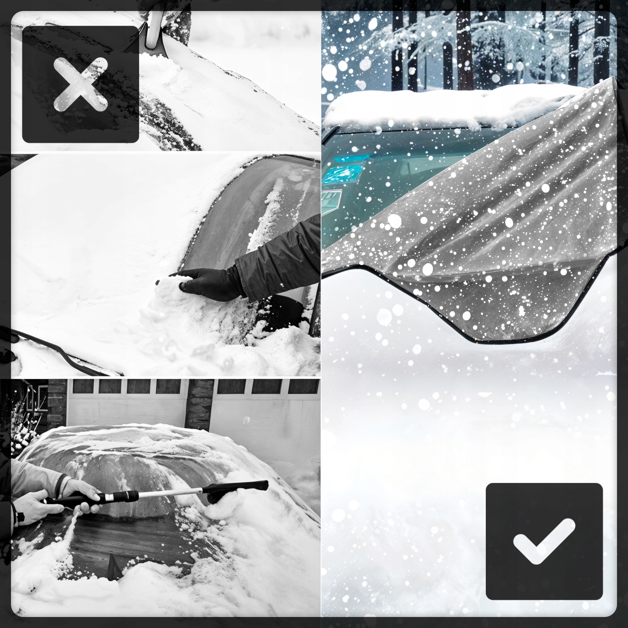 MATA ANTYSZRONOWA POKROWIEC OSŁONA NA SZYBĘ SAMOCHODU AUTA XXL 190x110CM Producent inny