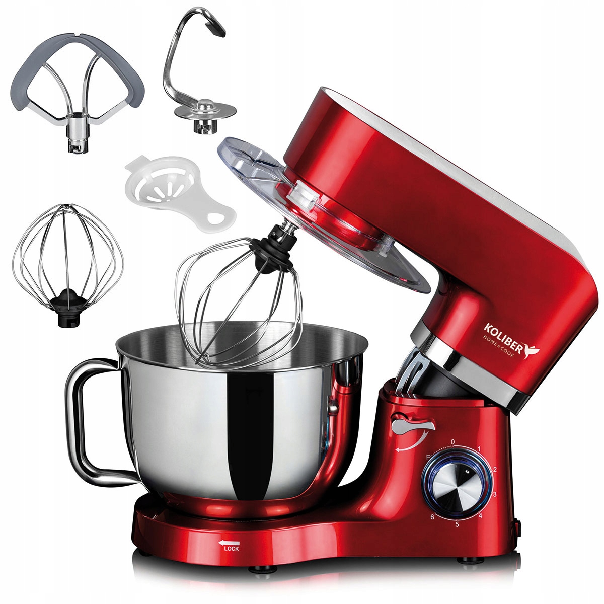 Robot Kuchenny Planetarny Mikser Koliber X-3200-W 6.2L 7w1 Wielofunkcyjny