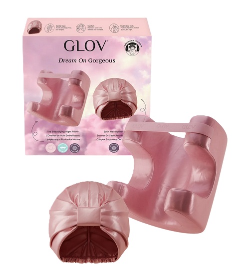 Glov_set Dream On Gorgeous saténová čepice na vlasy zkrášlující polštář