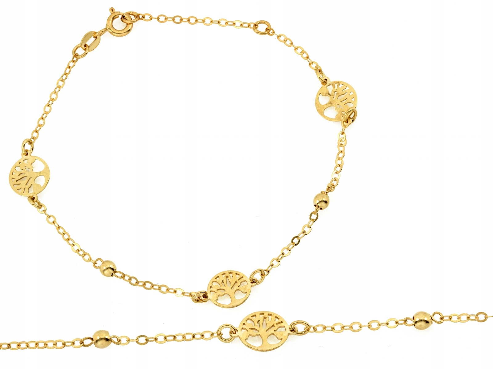 náramek zlatý 585 prolamovaný Dřevo štěstí r18 Života 1.62g