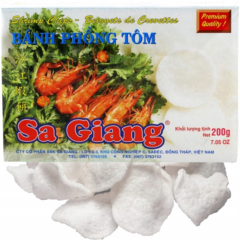 

Chipsy Prażynki Shrimp Krewetkowe 200g Sa Giang