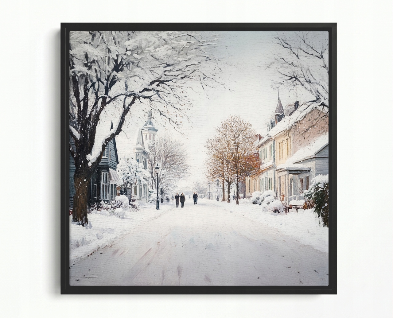 Obraz Rama American Box Polsko Město Podlasie Ulice Zima Sníh Mráz 60x60