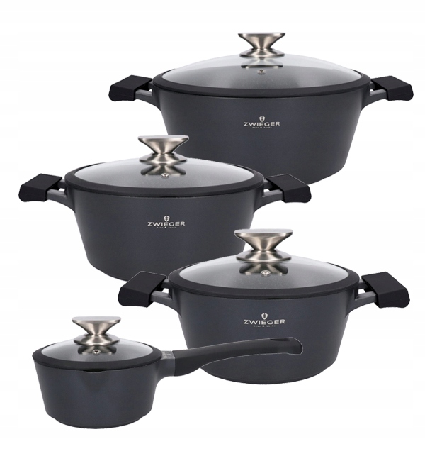 

Zwieger Black Stone Zestaw Garnków + Pokrywki 8 El