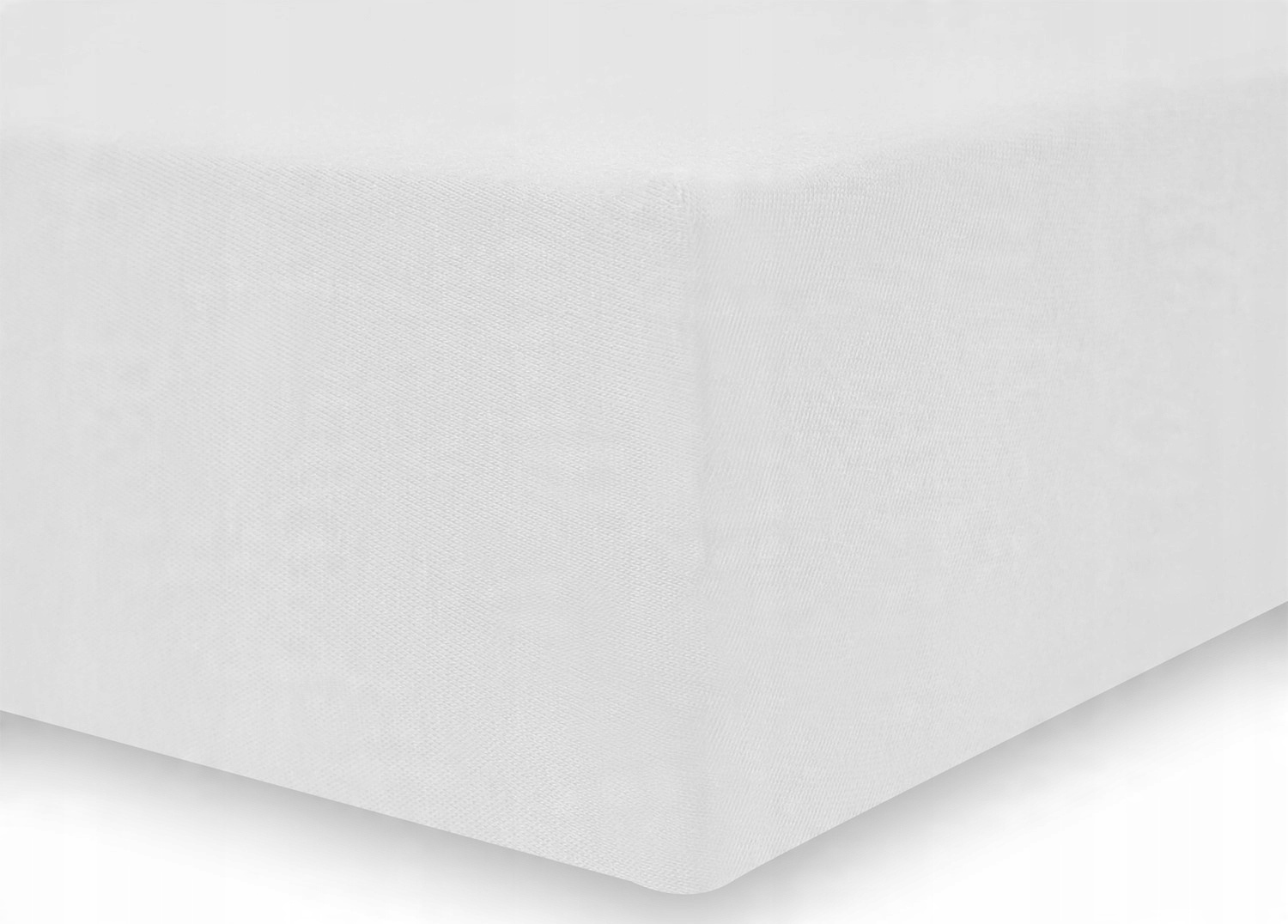 

Gładkie prześcieradło jersey z gumką białe 220x200
