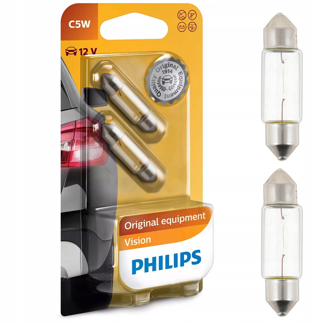 

2x Żarówki Philips C5W SV8,5 12V Vision +30%