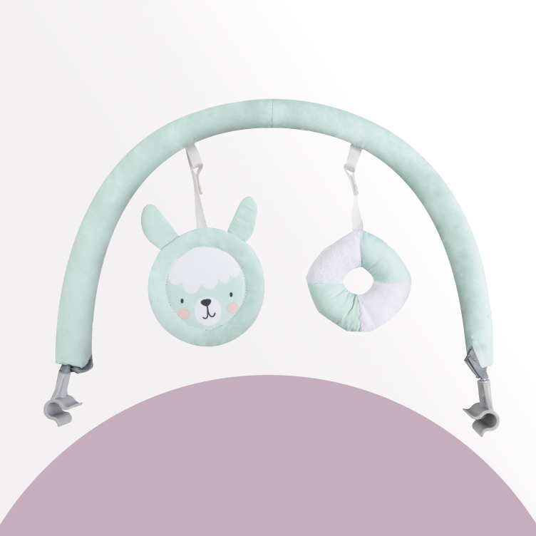 LEŻACZEK DLA NIEMOWLĄT - MoMi GLOSSY MIĘTOWY - ZABAWKI MELODIE WIBRACJE Rodzaj Leżaczek